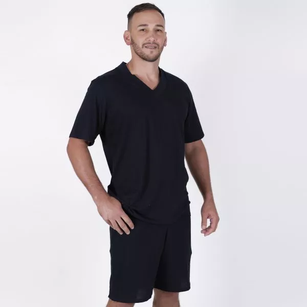 Pijama Masculino Curto em Algodão Egipcio