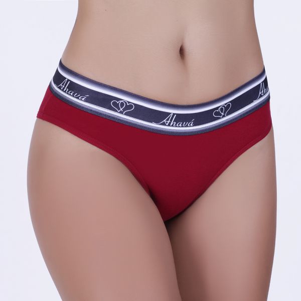 Tanga em Algodão Egípcio Rubi com Elástico Personalizado